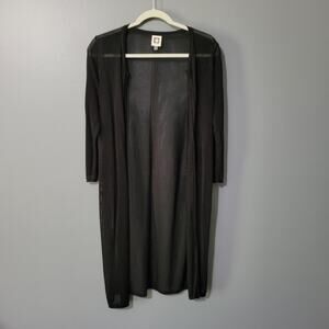 Anne Klein Tunic Duster Size M Fairy Grunge Tassel Whimsigoth Long Open Knit